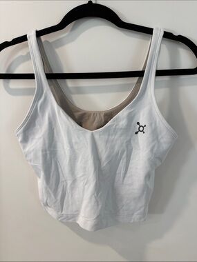 Orangetheory White Scoop Neck Tank Bra with Logo